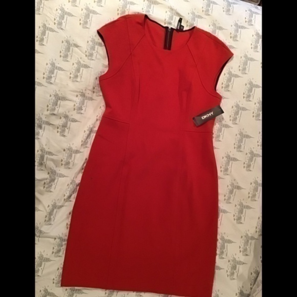 DKNY red dress size 14